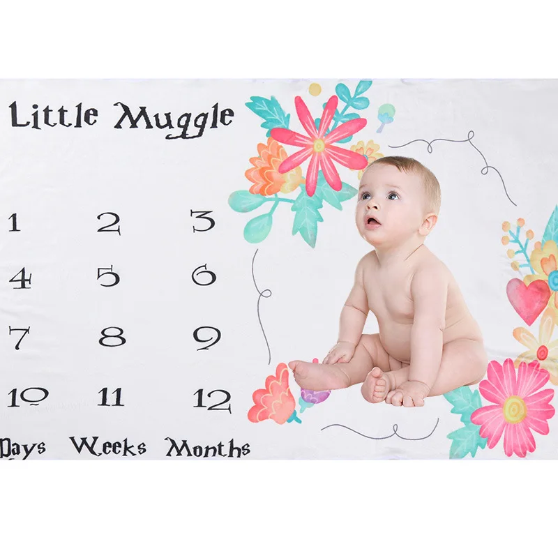 

Flannel Newborn Photography Blacket Baby Grow Up Souvenirs Photographic Prop Background Cloth Children's Nap Blanket