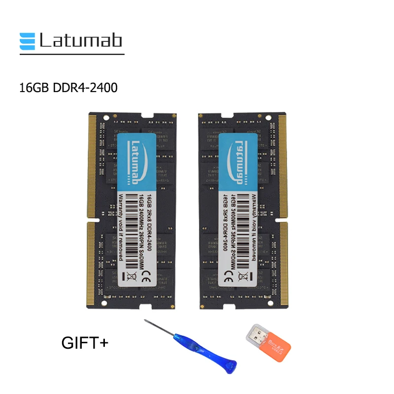 Latumab Новая память для ноутбука 16 ГБ 32 DDR4 2400 МГц оперативная So Dimm 260 Pins
