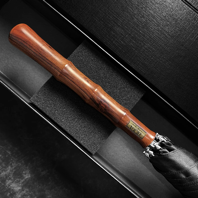 Comprare Ombrello Dritto Con Manico Lungo Uomo Business Di Lusso Slack Ombrello Con Manico In Legno Antivento Manico In Legno Van Gogh Rain Gear AG50YS