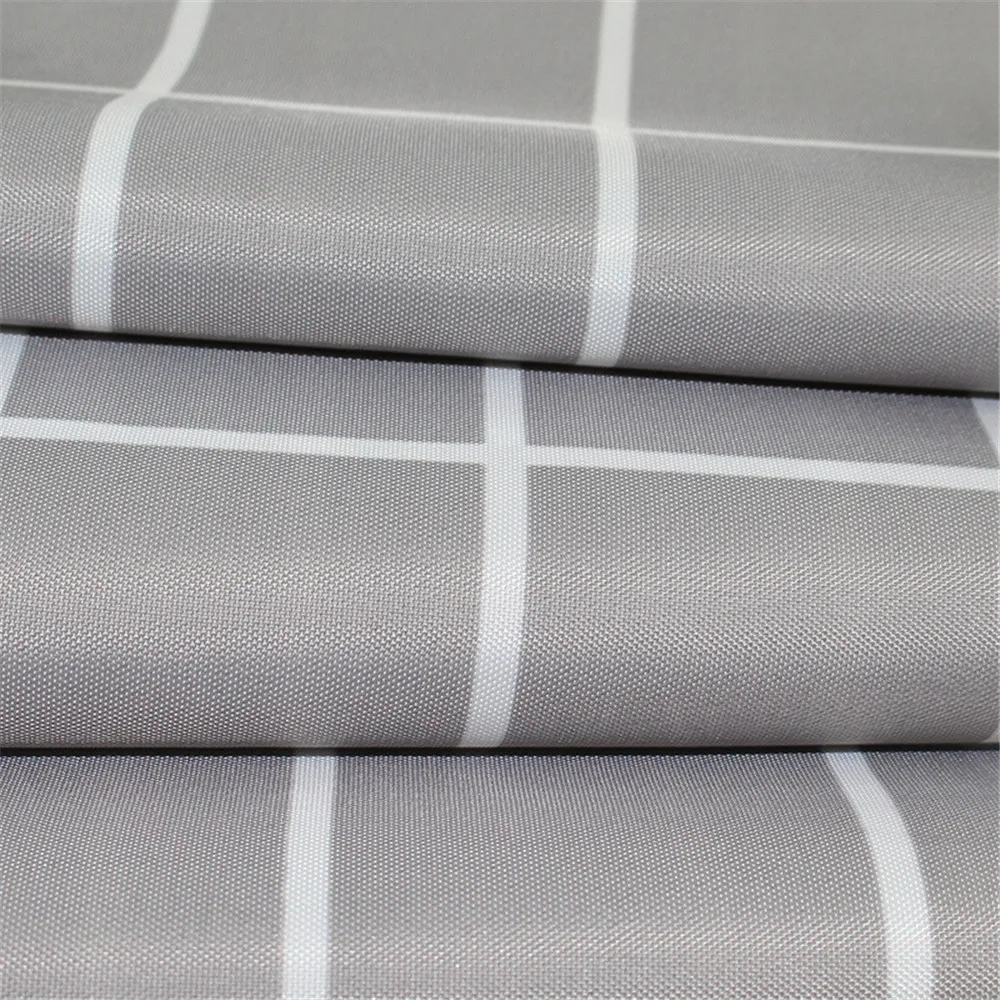 Серая Водонепроницаемая занавеска для душа в клетку ванной комнаты с 12 крючками