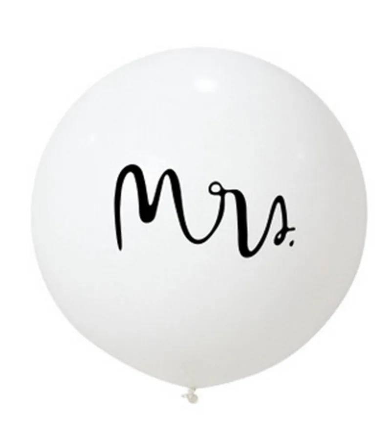 36 дюймов Mr Mrs из белого латекса воздушные шары для Свадебная вечеринка воздушный