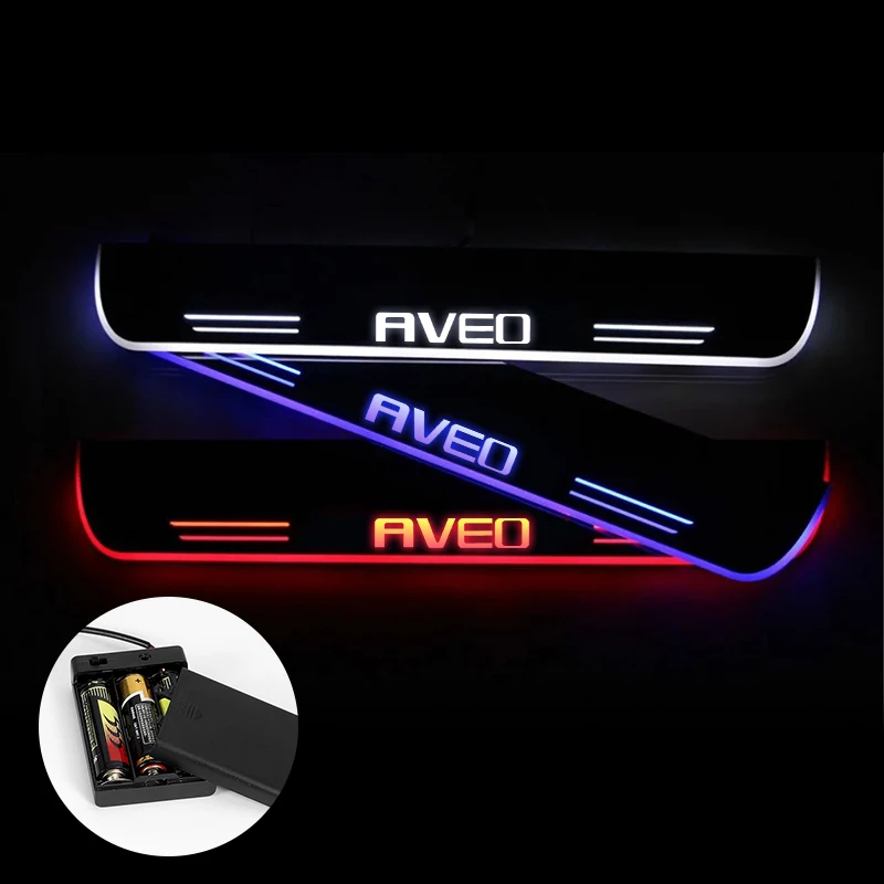 Светодиодный порог педали для Chevrolet Aveo 2015 2018 потосветильник акриловая Накладка