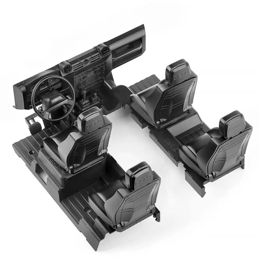 

Interior Simulation Center Console Seat Steering Wheel Modification For TRAXXAS TRX-4 Defender Seat Instrument Panel