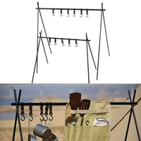 camping hanging rack outdoor cookware stand lamp tripod camping bracket lamp holder for outdoor camping hanging tool accessories
