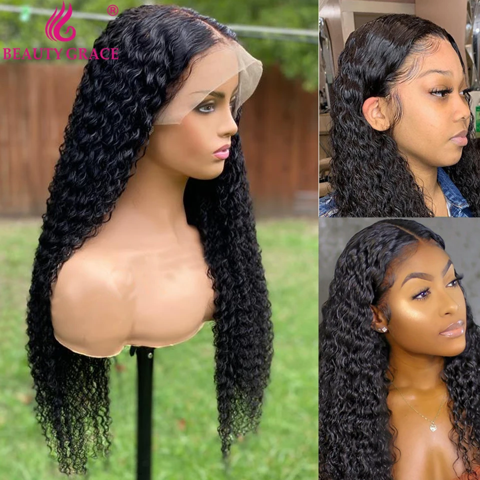 30 Inch Deep Wave Frontal Wig 13X4X1 Brazilian Human Hair Lace Front Wigs For Women Wet And Wavy Lace Front Wig Closure Wig