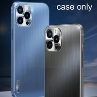 phone cover brushed metal protective phone case for iphone 12 mini pro promax frosted feel more comfortable p1g3