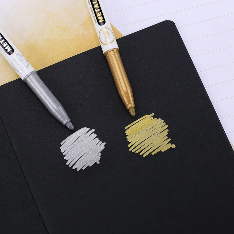 Золотистая Серебристая эпоксидная смола ручка для рисования золотистыми