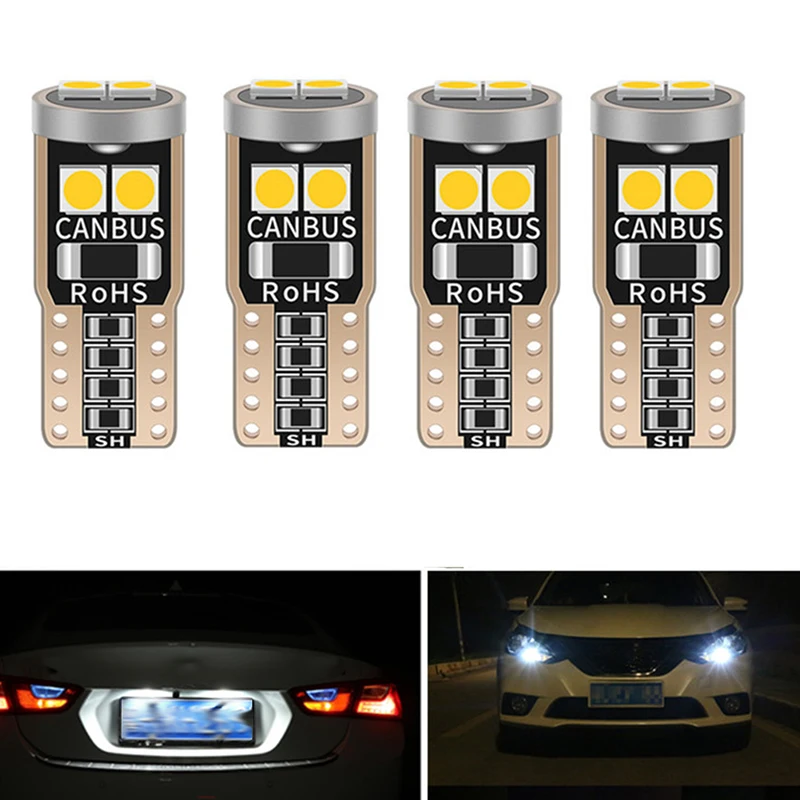 T10 W5W WY5W 2825 Super Bright LED Canbus No Error Car Interior Reading Dome Lights Auto Parking Lamp Wedge Tail Side Bulb
