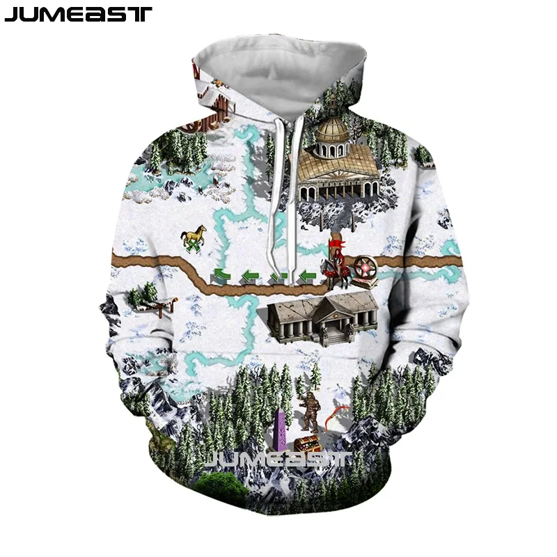 Бренд Jumeast Мужская и Женская толстовка с 3D принтом Классическая игра спортивный