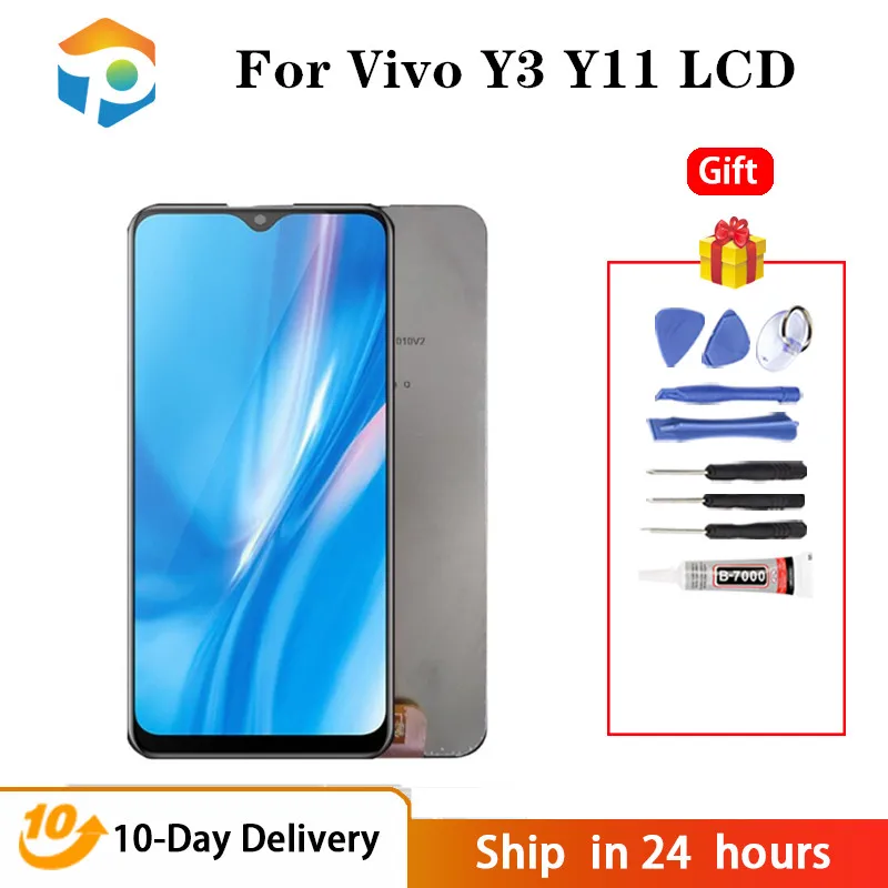 

100% Test For Vivo Y3 / Y11 / Y12 / Y15 / Y17 LCD DIsplay Touch Screen Digitizer Assembly Replacement 6.35 inch