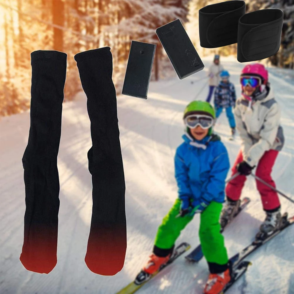 Электрические носки с аккумулятором и подогревом теплые для скейтборда лыжного