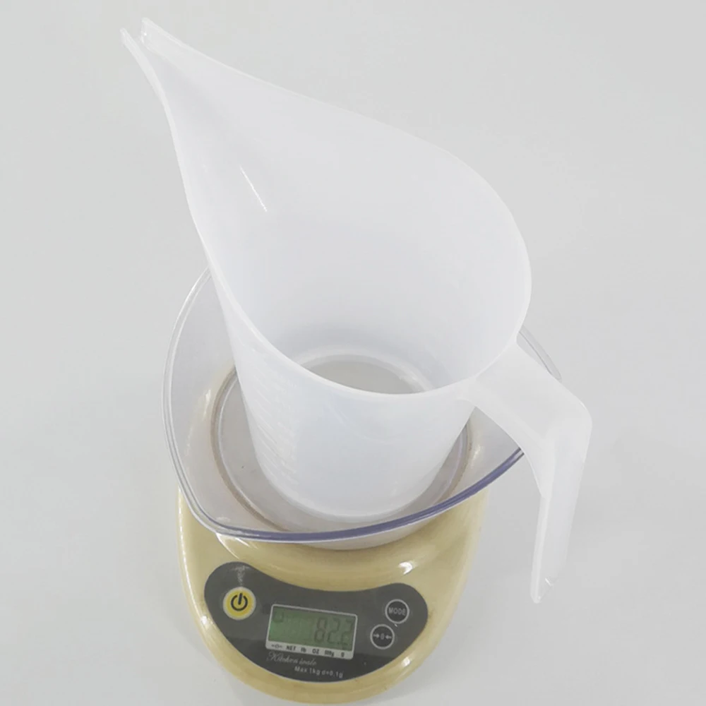 Пластиковый мерный стакан для жидкостей 1000 мл кувшин наливания носика с крышкой