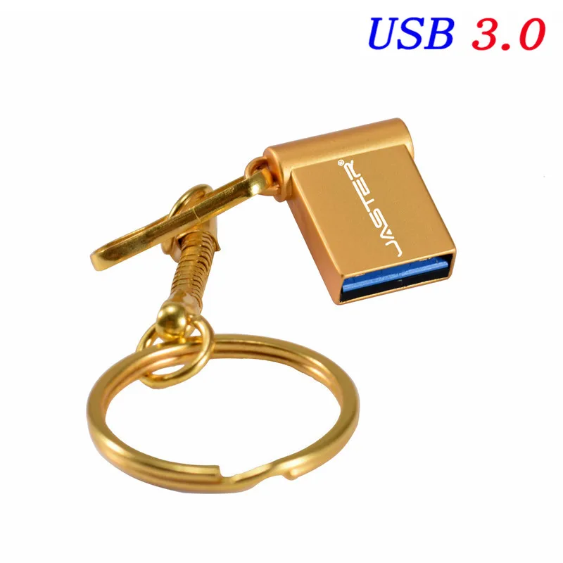 JASTER USB 3,0 USB флеш-накопитель 4 ГБ 8 ГБ 16 ГБ 32 ГБ 64 ГБ флеш-накопитель Флешка флеш-накопитель карта памяти для друга подарок логотип клиента - Цвет: Gold