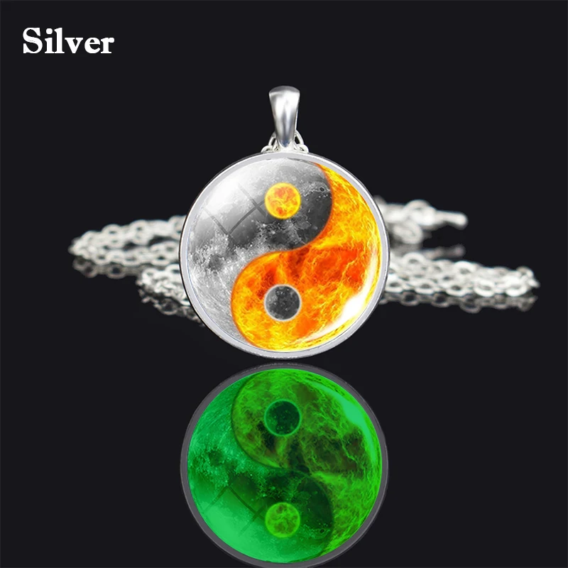 Ожерелье-чокер Esspoc Luminouc Yinyang Taichi Bagua Photo черные цепочки в стиле стимпанк ожерелья с