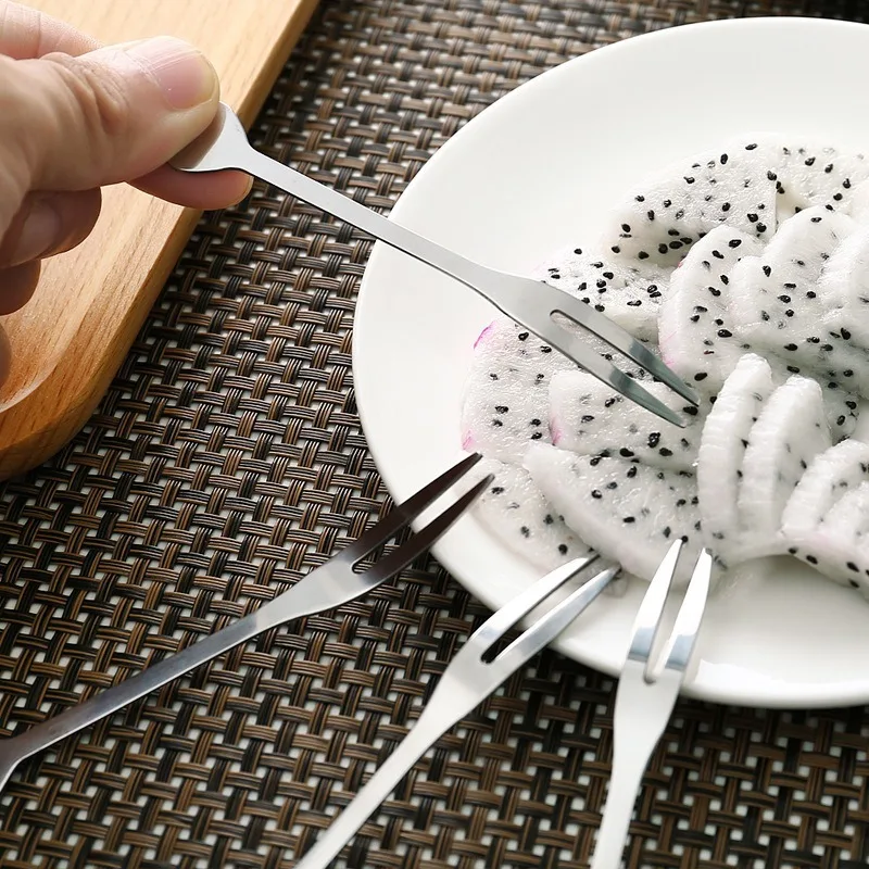 3 шт./лот Симпатичные экологически чистые вилки из нержавеющей стали в форме