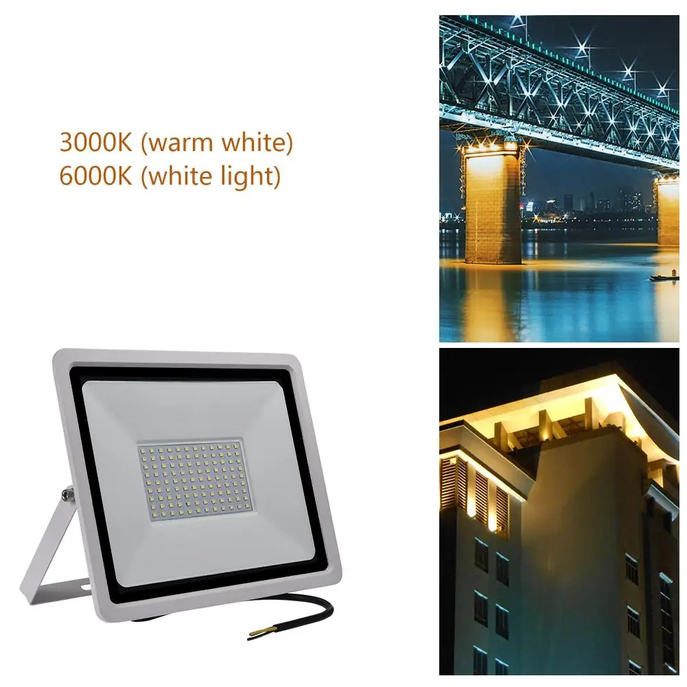 

50W/100W LED Flood Light Outdoor Security Floodlight for Garden Yard Garage Shop SMD2835 Night Lighting AC 220V 6500K IP65