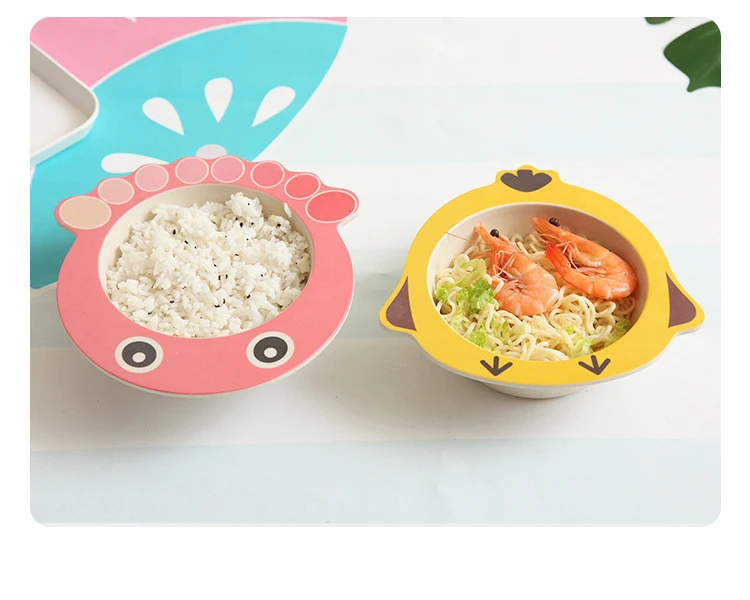 Столовые приборы детская посуда hello kitty чаша окружающей среды из натурального бамбукового волокна мультфильм посуда и тарелки наборы Посуда и тарелки