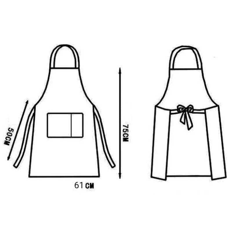 Кухонный Фартук 1 шт. домашний водонепроницаемый Льняной без рукавов с карманами