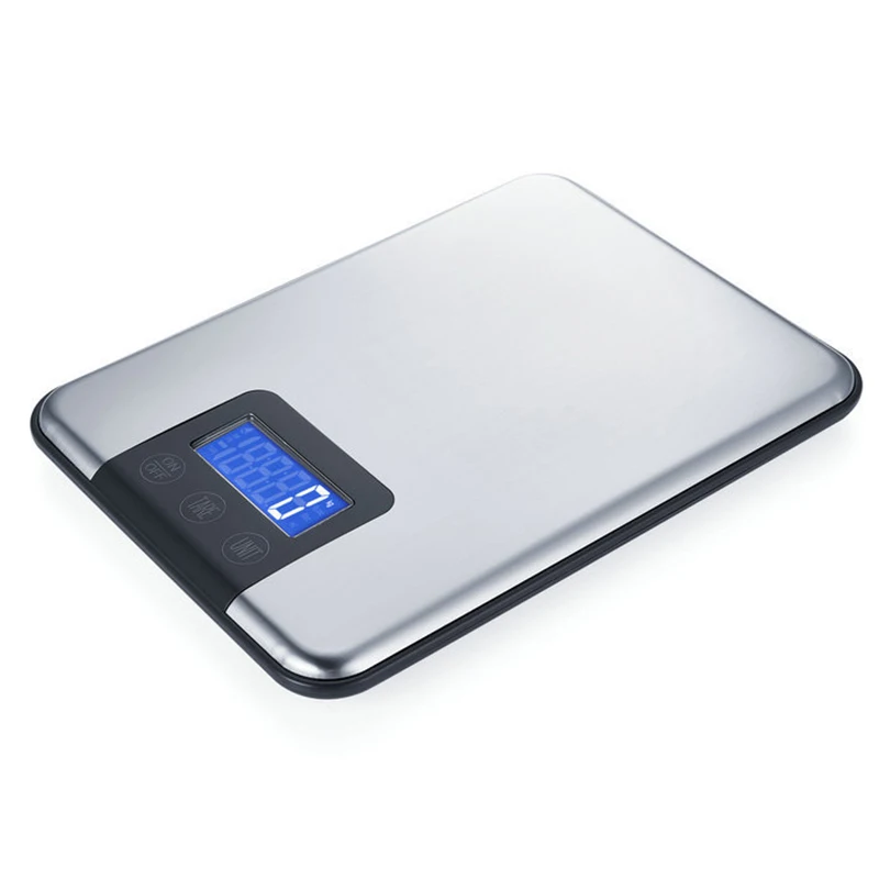 Новые кухонные весы 15 кг/1 г плоские из нержавеющей стали для выпечки