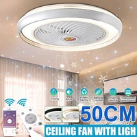 50cm intelligent ceiling fan with lamp electric fan bedroom decorative ventilator lamp smart app control with remote control