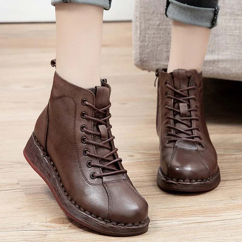 

Boots Women New Luxury Fashion Platform Boots Brand Large Winter Boots Women Hot Round Women Shoes Footwear Casual Shoes