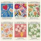 Абстрактная Цветочная винтажная Минималистичная настенная Картина на холсте весенние цветы цветочное искусство ботанические постеры картины Домашний Декор для комнаты