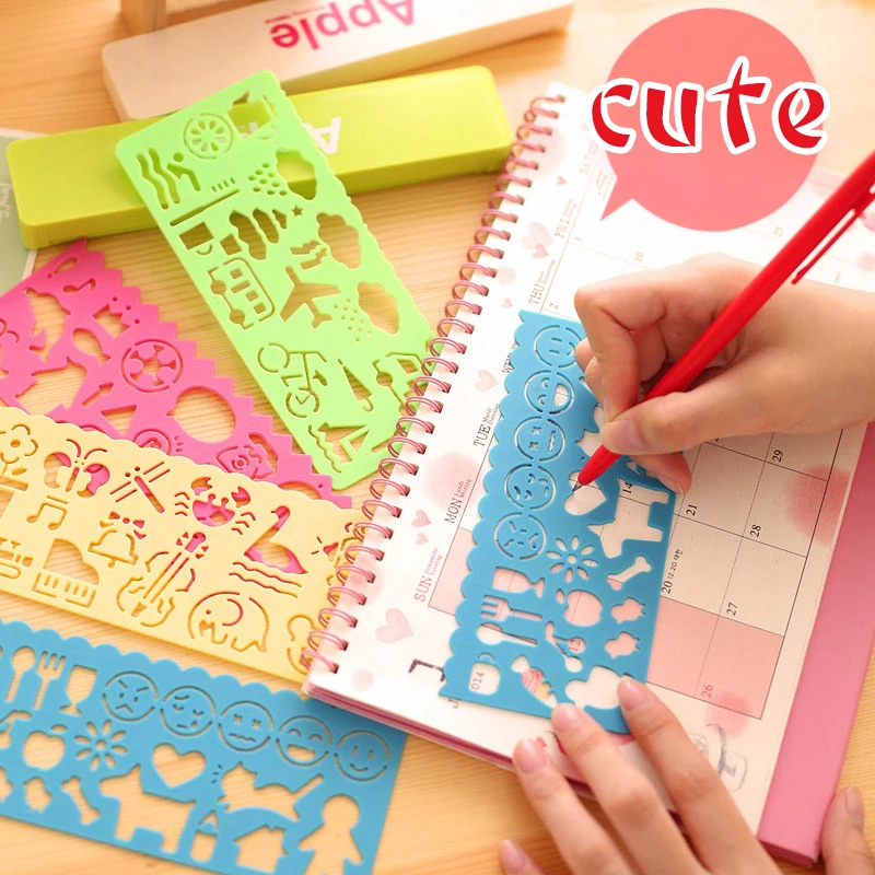 

4Pcs/Set Children Fun Plastic Drawing Template Spirograph Espirografo Toy Stencil Ruler DIY Creative Draw Education Toys