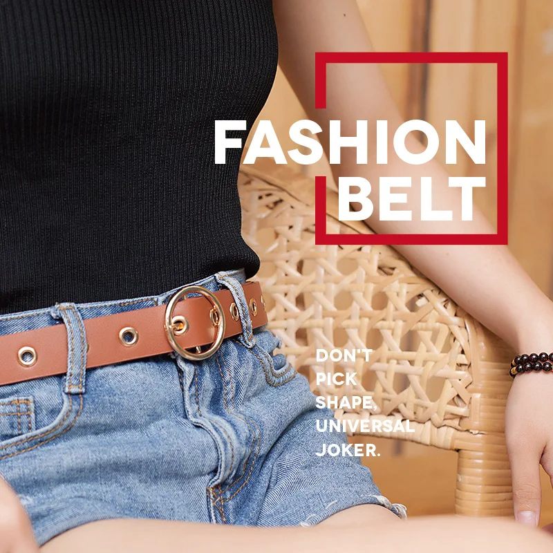 

2020 Women jeans dress decoration Waist Belt ladies PU Leather New belts Round buckle Pin Strap Fashion Casual Waistband