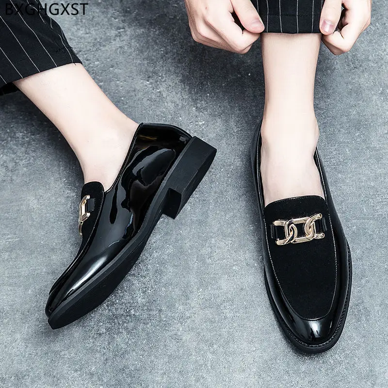Classic Wedding Shoes for Men 2023 Formal Patent Leather Shoes Men Dress Shoes for Men Stylish Zapatos Elegantes Hombre Herren images - 6