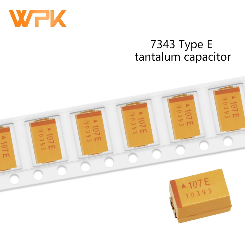 

7343 Tantalum Capacitor E Type accuracy 10% 10V 16 25V 35V 50V 10UF 47 68 100 220 330 470UF 10Pcs