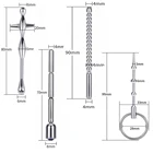 Мужской металлический уретрный расширитель, затычка для пениса, нержавеющая уретрная кожа, катетер, анальные бусины для мужской мастурбации
