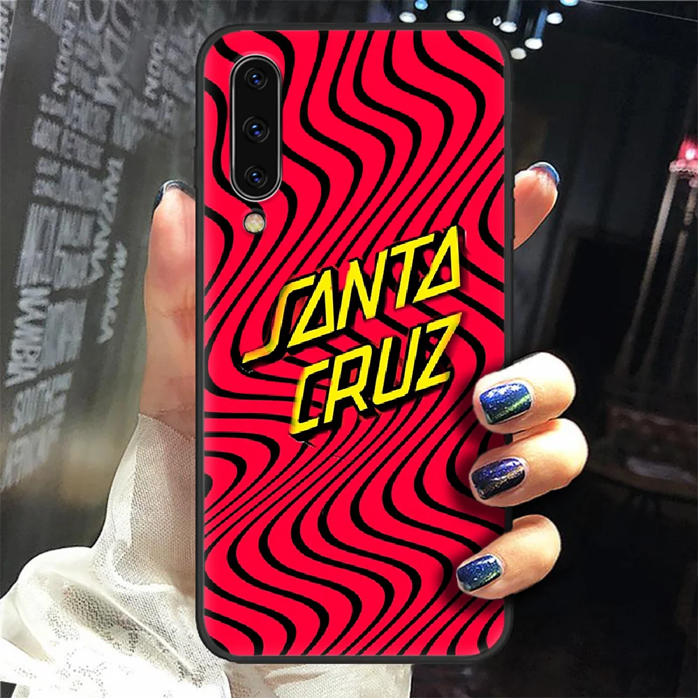 

Santa Cruz Skateboard Brand Phone Case Cover For Samsung Galaxy A10 A20 A30 E A40 A50 A51 A70 A71 J 5 6 7 8 S black Back Pretty