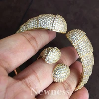 newness fashion luxury super bangle ring sets fashion dubai women bridal wedding party engagement