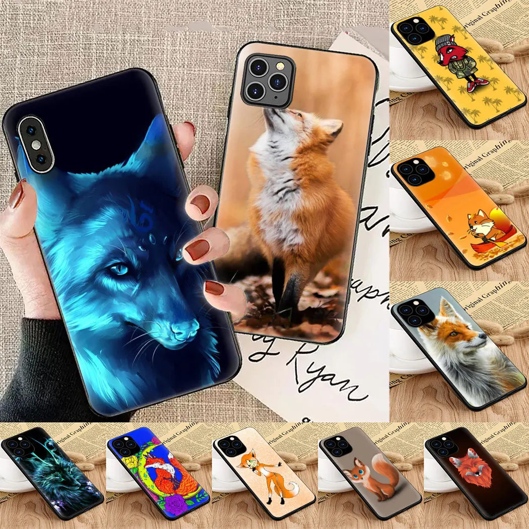 Милые носки с лисой и мягкий силиконовый чехол для телефона iPhone 5 6 7 8 11 5S 6s Plus X XS XR