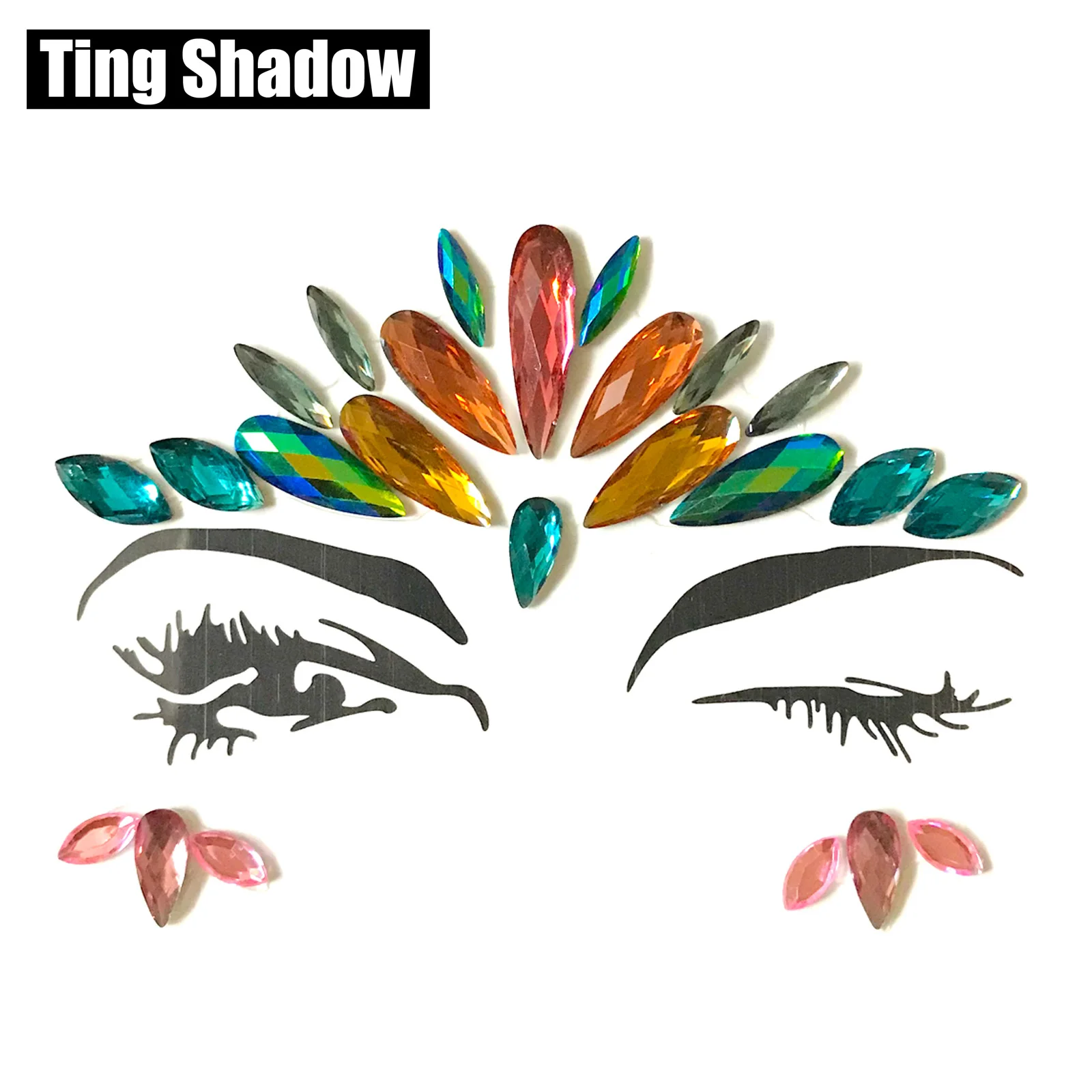 3D Кристальные блестящие драгоценности стикер татуировки для женщин модное тело