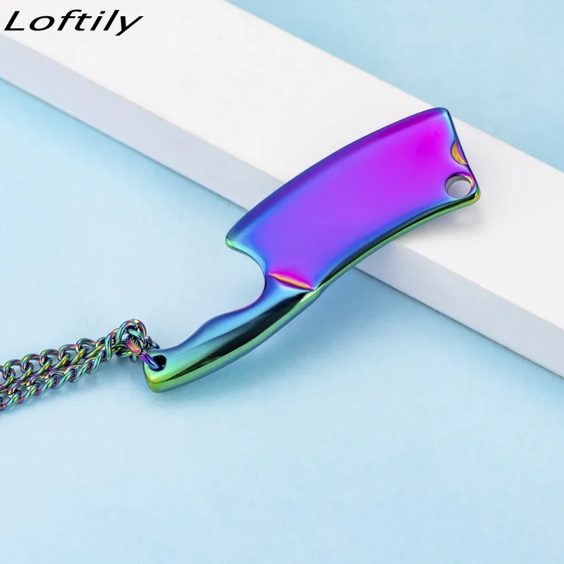 Ожерелье с подвеской в виде ножа для подарка бойфренду ожерелье из нержавеющей