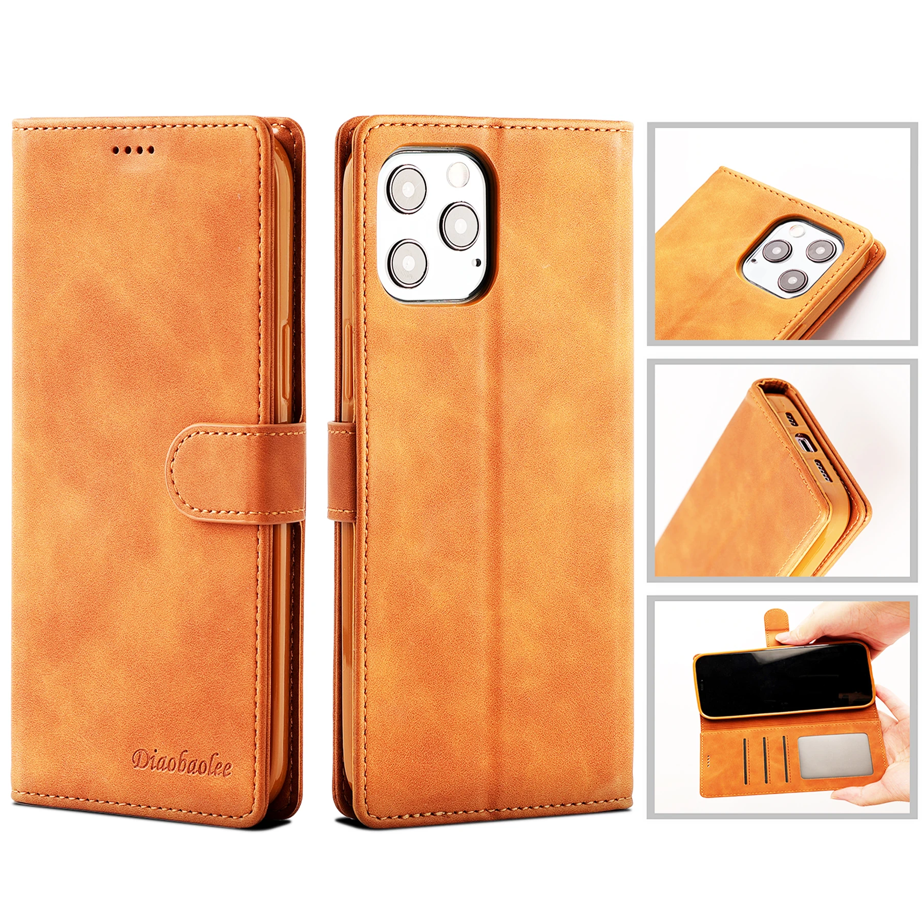 

Luxury Magnet Leather Flip Phone Case For iPhone 11 12 Pro 12Mini X XS XR XSMax 7 8 Plus 11 12 ProMax