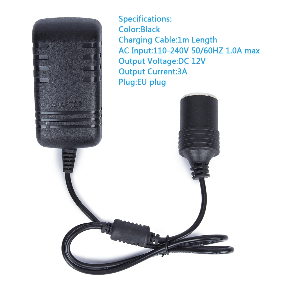12 В 3 А 30 Вт мини а зарядное устройство с европейской вилкой адаптер прикуривателя