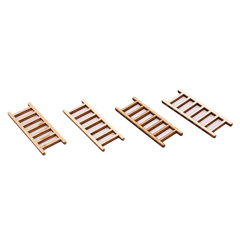 

Mini Wooden Step Ladder Toy Fairy Garden Miniatures DIY Dollhouse Miniatures Fairy Garden Ornament Decoration