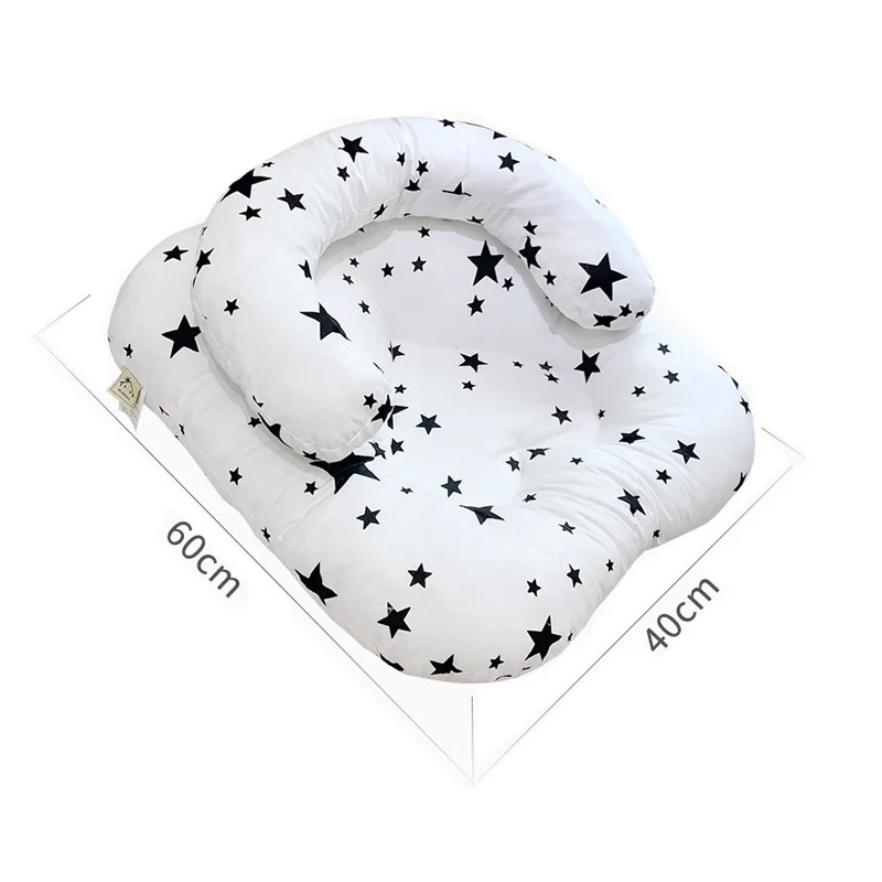 

2pcs Set Baby Cushion Seat + U Shape Pillow Newborn Anti-spitting Milk Bed Baby Sofa Breastfeeding Pillow Maternity Nursing