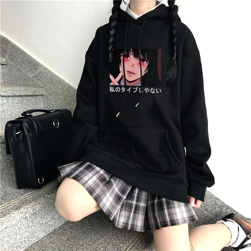 Уличная одежда японский аниме Kakegurui Yumeko Jabami милый Повседневный Топ Свитшот Harajuku