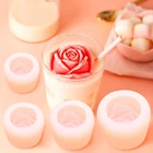 Силиконовая форма в форме розы, форма для мороженого, 3D большая форма для шарика из мороженого, кухонные принадлежности, аксессуары