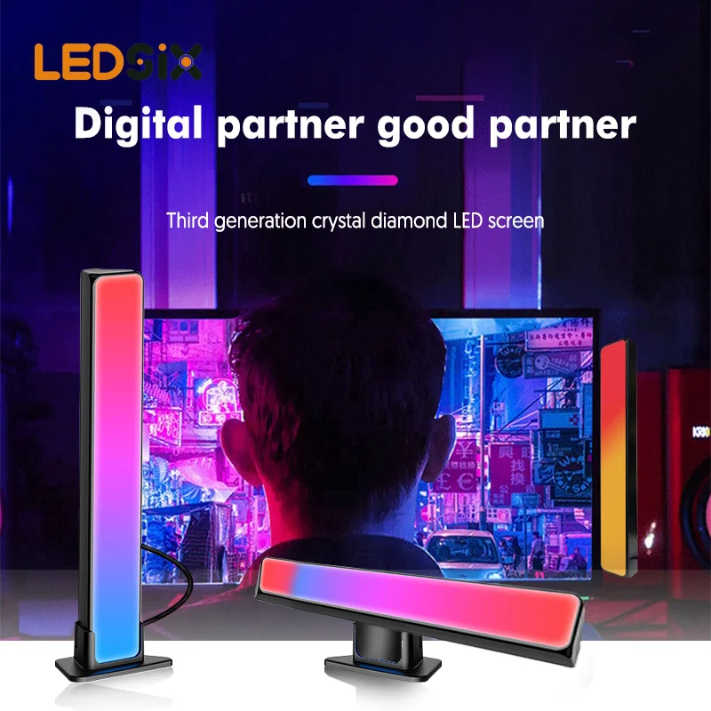 Умный Ночной светильник музыкальная подсветильник ка RGB с управлением звуком