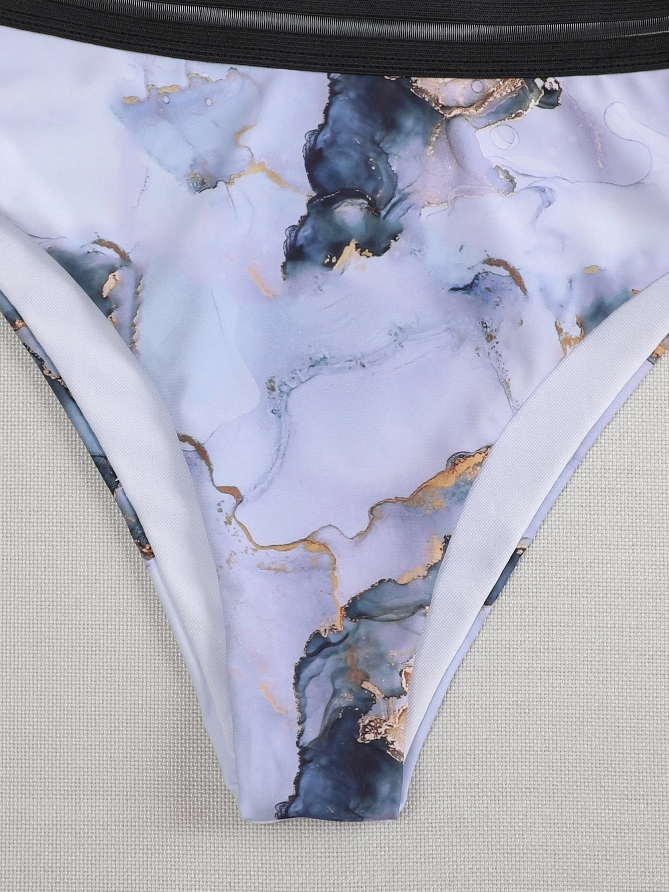 

2021 New Print Sport Bandeau Push up Bikinis Sexy Marble Women Swimsuit High Waist Swimwear Women bathing suit Beach wear