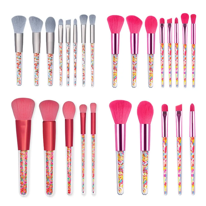 

5/8Pcs Candy Color Make Up Brushes Set with Crystal Handle Loose Powder Blush Brush Concealer Brush Cosmetic Makeup Accessories