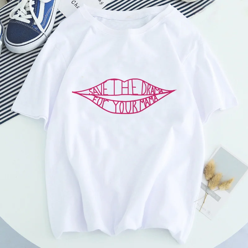 2021 футболка с надписью SAVE THE DRAMA FOR YOUR MAMA популярная уличная одежда в стиле