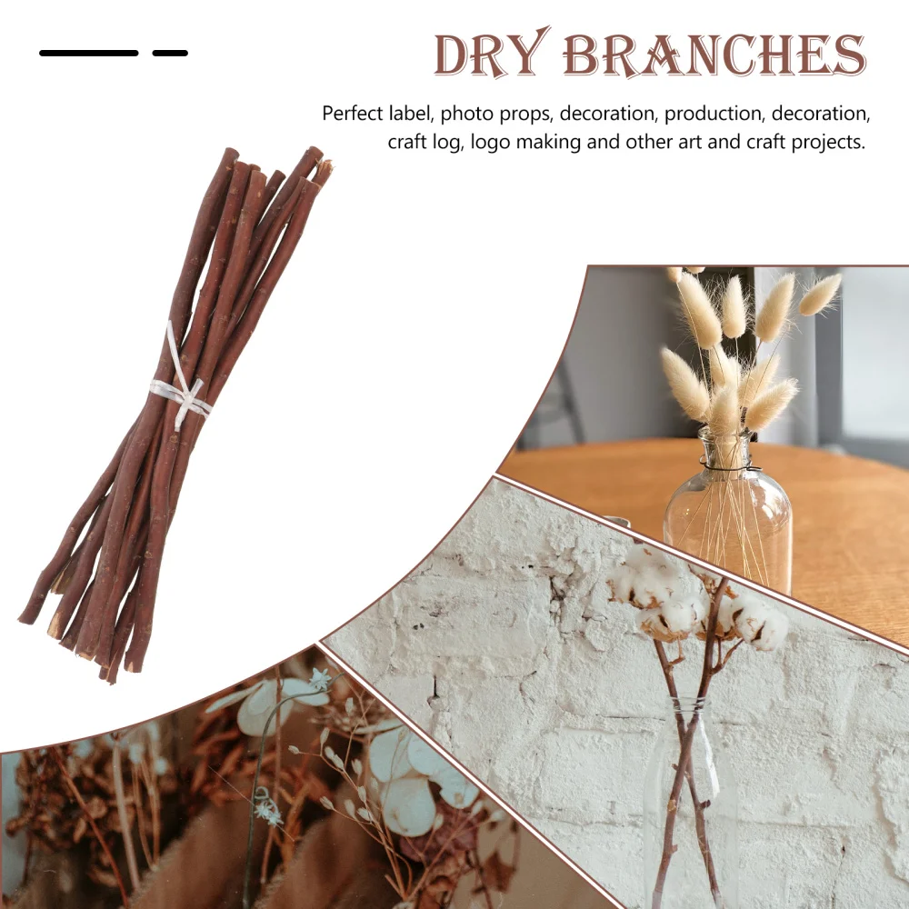 

40pcs Creative DIY Branches Wood Log Sticks DIY Making Craft Home Decor (Brown)