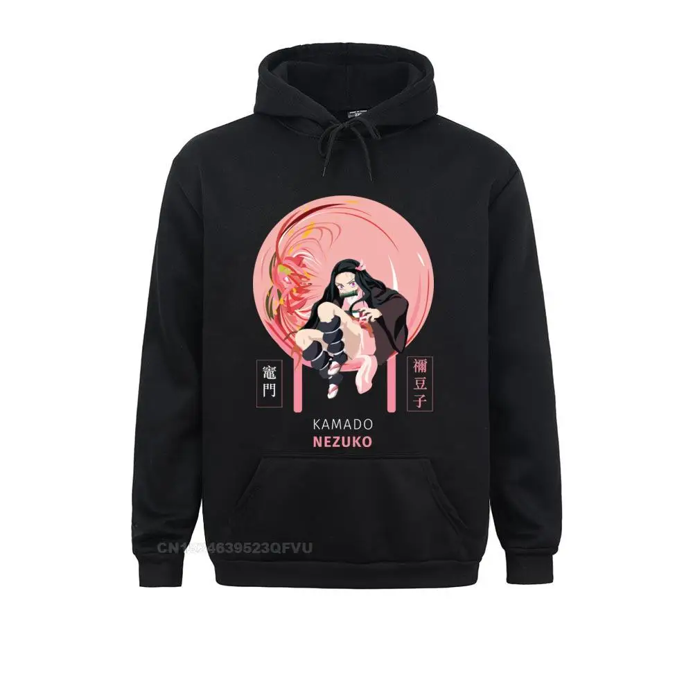 Nezuko Hoodie For Men Demon Slayer Kimetsu No Yaiba Kamado Tanjirou Anime Manga Cotton Sweater Oversized