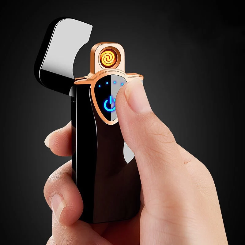 Ультратонкая USB зажигалка для сигарет сенсорная Индукционная автомобильная