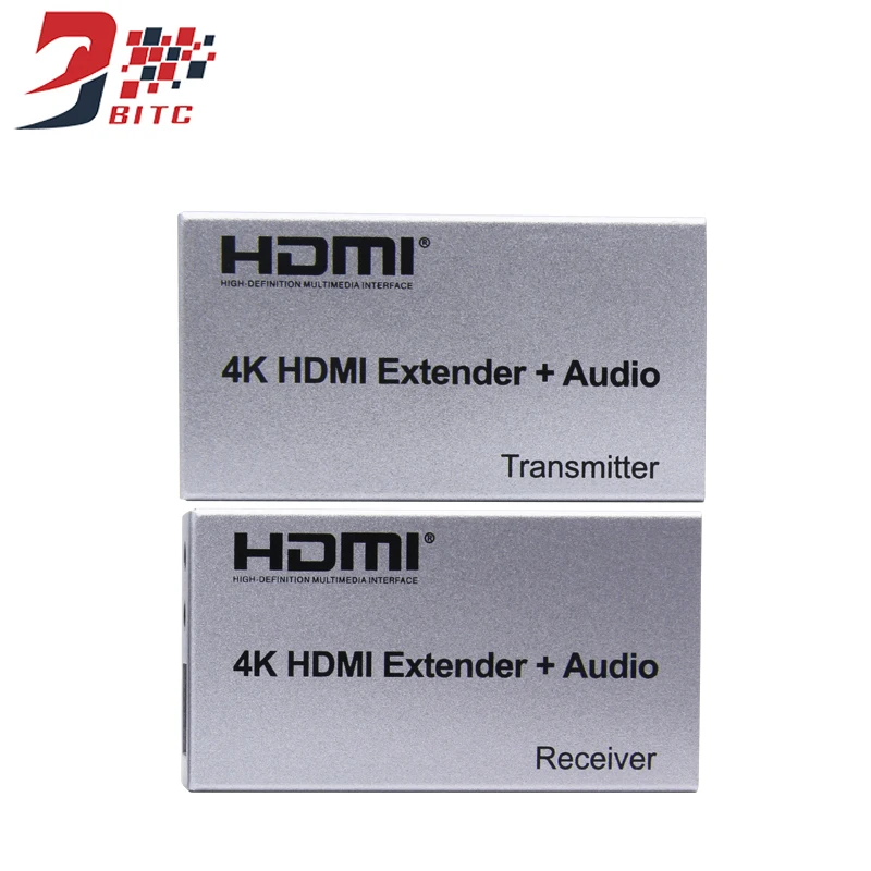 SZBITC 4K HDMI удлинитель 100 м R/L аудио выход передатчик приемник над Cat 5e/6 RJ45 один кабель